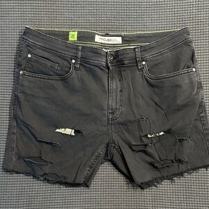 LIMITED TIME $5 ITEM!! PROJEK RAW Men's Distressed Black Jean Shorts